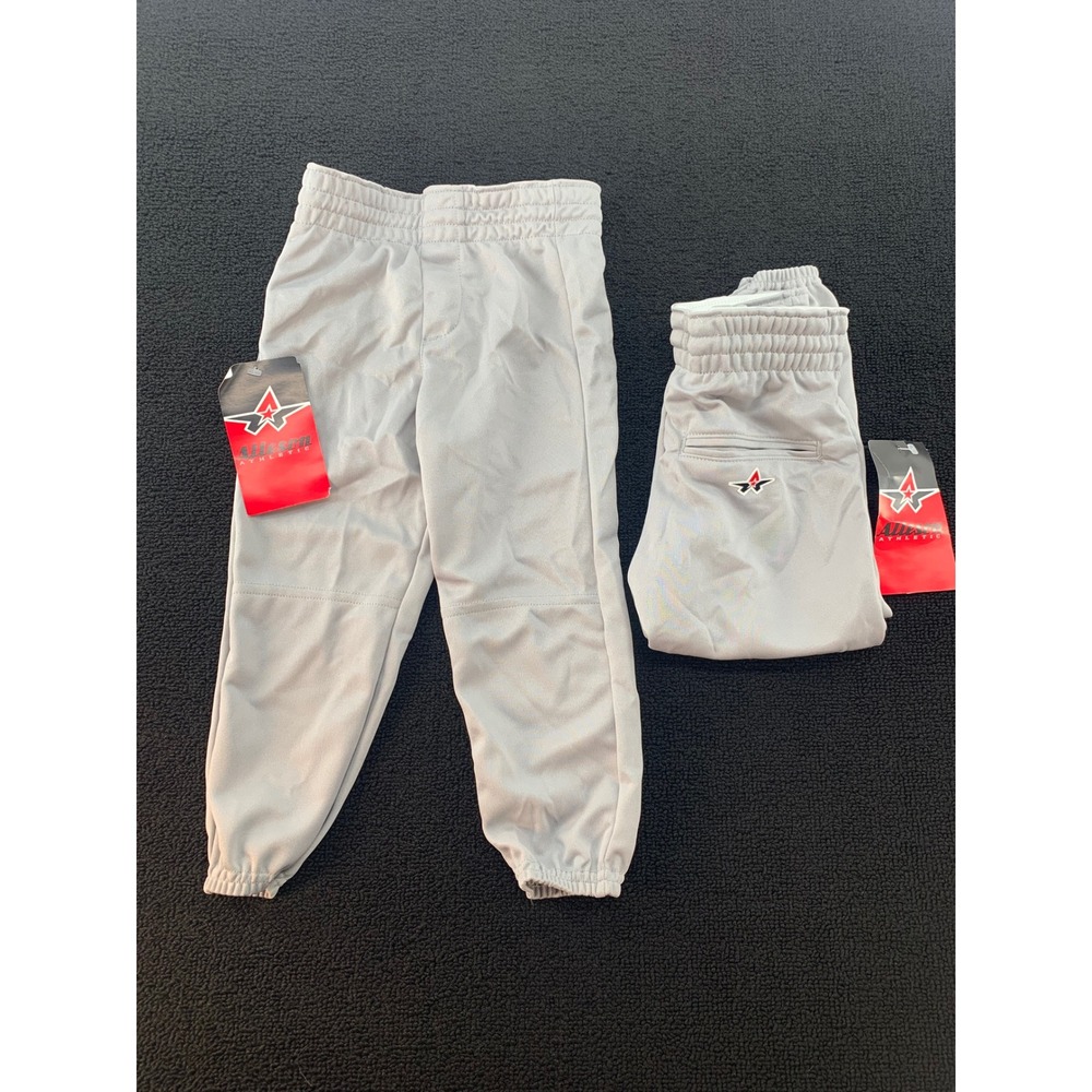 Lot of 2 Alleson Athletic Youth Baseball Softball Pants Grey Size‎ XS